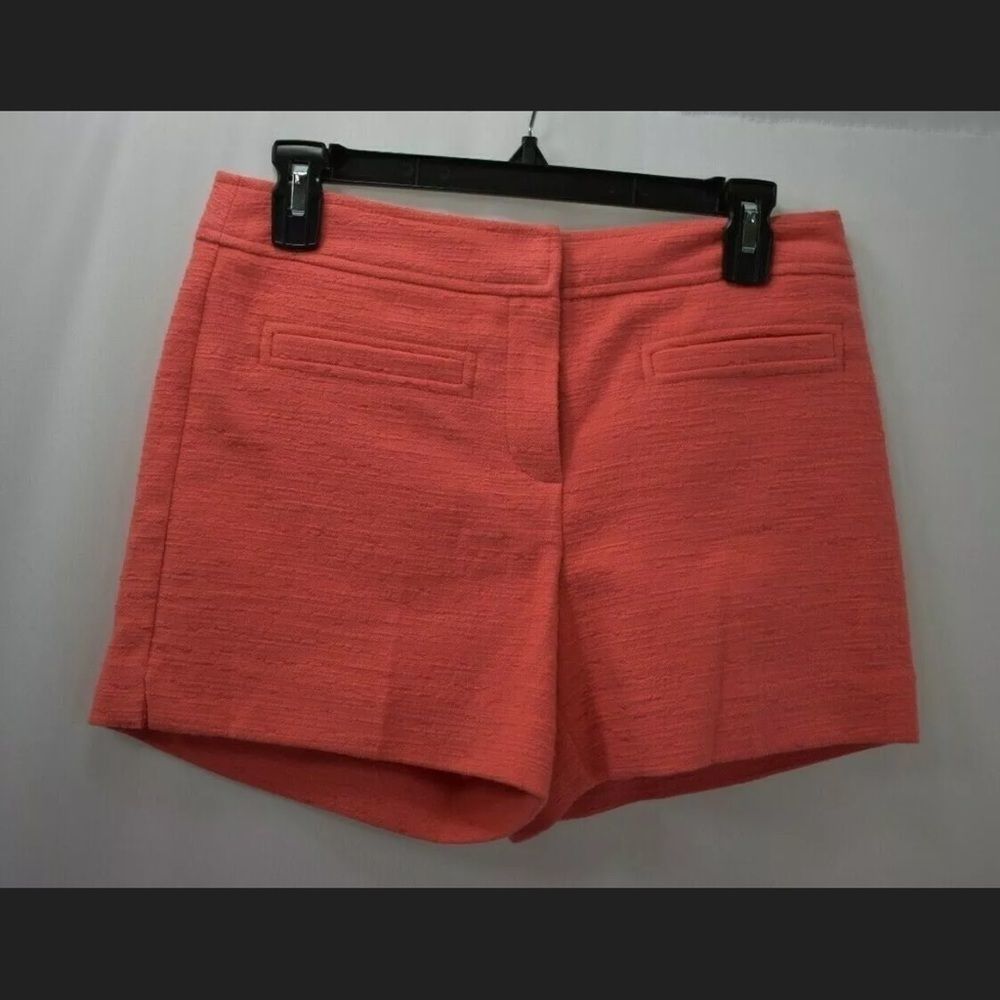 Trina Turk Coral-Peach High Waist Tailored Shorts - Picture 2 of 7